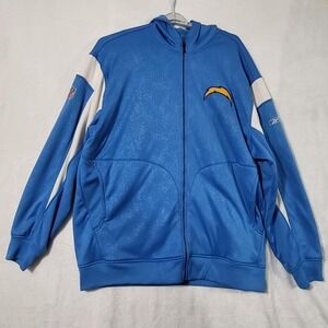 San Diego Chargers Jacket Mens 3XL Blue NFL Football Reebok On Field Hoodie